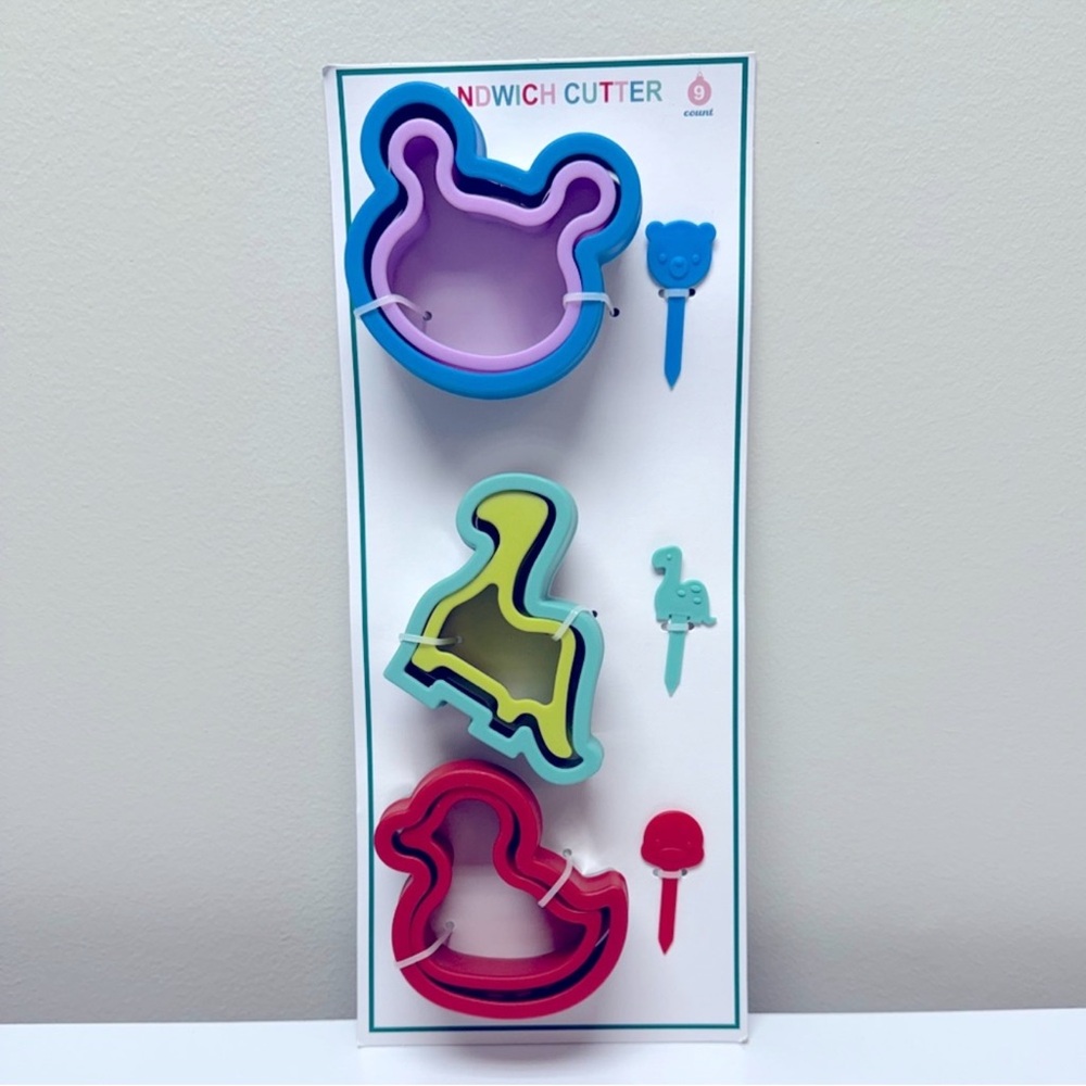 3 for $15 SALE Target Bullseye Sandwich Cutter Set: bear, dinosaur, duck